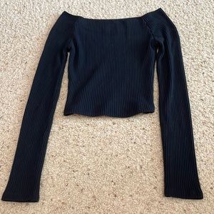 Brandy Melville ribbed off shoulder top